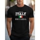 thumbnail image 1 of Men's Casual Fashion Trendy Round Neck Letter Pattern Printed Short Sleeve T-shirt, 1 of 5