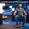thumbnail image 4 of Silla para juegos YSSOA ergonómica ajustable de piel sintética negro/azul, 4 of 7