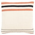 thumbnail image 2 of SAFAVIEH Thiele Solid Striped Accent Pillow, 20" x 20", Rust/Beige, 2 of 3