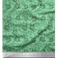 thumbnail image 1 of Soimoi Green Heavy Canvas Fabric Coffee Food Print Fabric by the Yard 58 Inch Wide, 1 of 3