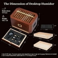 thumbnail image 6 of Cigar Humidor, Cedar Wood Humidor Cigar Box, Glass Top Desktop Humidor with Front Hygrometer and Cigar Accessories, up to 80 Cigars with Cedar Wood Tray, Cigar Gifts for Men, 6 of 7