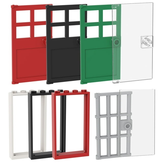 Door Window Building Blocks Compatible Major Brand Kids Toys 60596 60623 6141 Early Learning MOC Education Gifts 6PCS door|https://ae01.alicdn.com/kf/S96c816c0c17a42f98004602487059b960.png