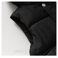 thumbnail image 3 of XEGLSBU Girls' Outerwear Jackets & Coats Tan Boys Down Vest with Attached Hood Winter Warm Padded Sleeveless Jacket for Kids Outdoor Thermal Insulated Outerwear Cozy Garment Black Size 6-7 Years, 3 of 7