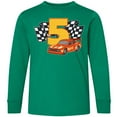 thumbnail image 3 of Inktastic Number Five Race Car Long Sleeve Youth T-Shirt, 3 of 5