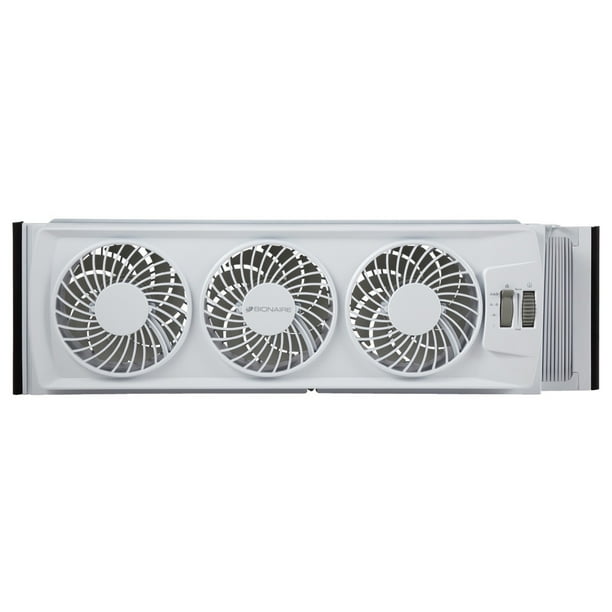 Bionaire® Thin Window Fan with Comfort Control Manual Thermostat