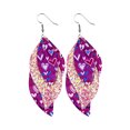 thumbnail image 1 of Pendientes para mujer, regalos para mujer, pendientes de San Valentín, pendientes con estampado de corazón y labios rojos de doble cara, pendientes de moda., 1 of 3