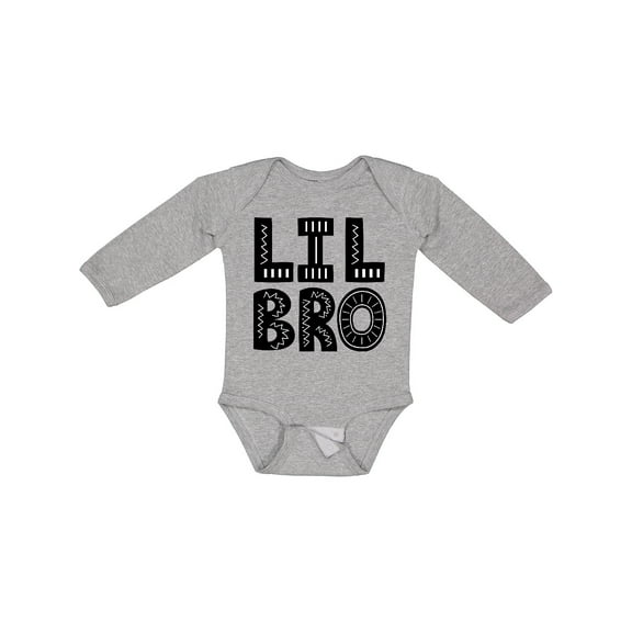 Inktastic Little Brother Lil Bro Boys Boys Long Sleeve Baby Bodysuit