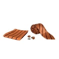 thumbnail image 1 of Peach Couture Men's Silk Feel Necktie Cufflinks Pocket Square Handkerchief Set, 1 of 1