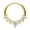 1# Steel Color, variant on PULABO Titanium Hinged Nose Hoop Ring with Cubic Zirconia Unisex