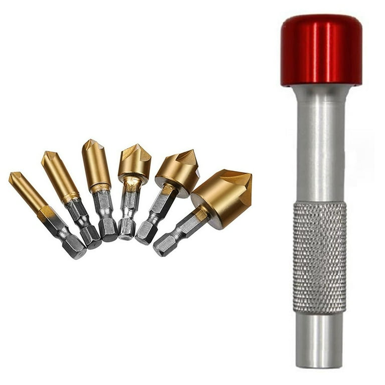6 19Mm Flute Countersink Drill Bit And 180 Rotate Screwdriver Handle Magnetic Walmart