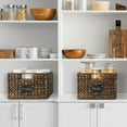 thumbnail image 2 of Casafield (Set of 2) Water Hyacinth 12-1/2"x17"x8" Pantry Baskets w/ Chalkboard Labels and Marker - Espresso, Woven Storage Bins for Kitchen Shelves, 2 of 7
