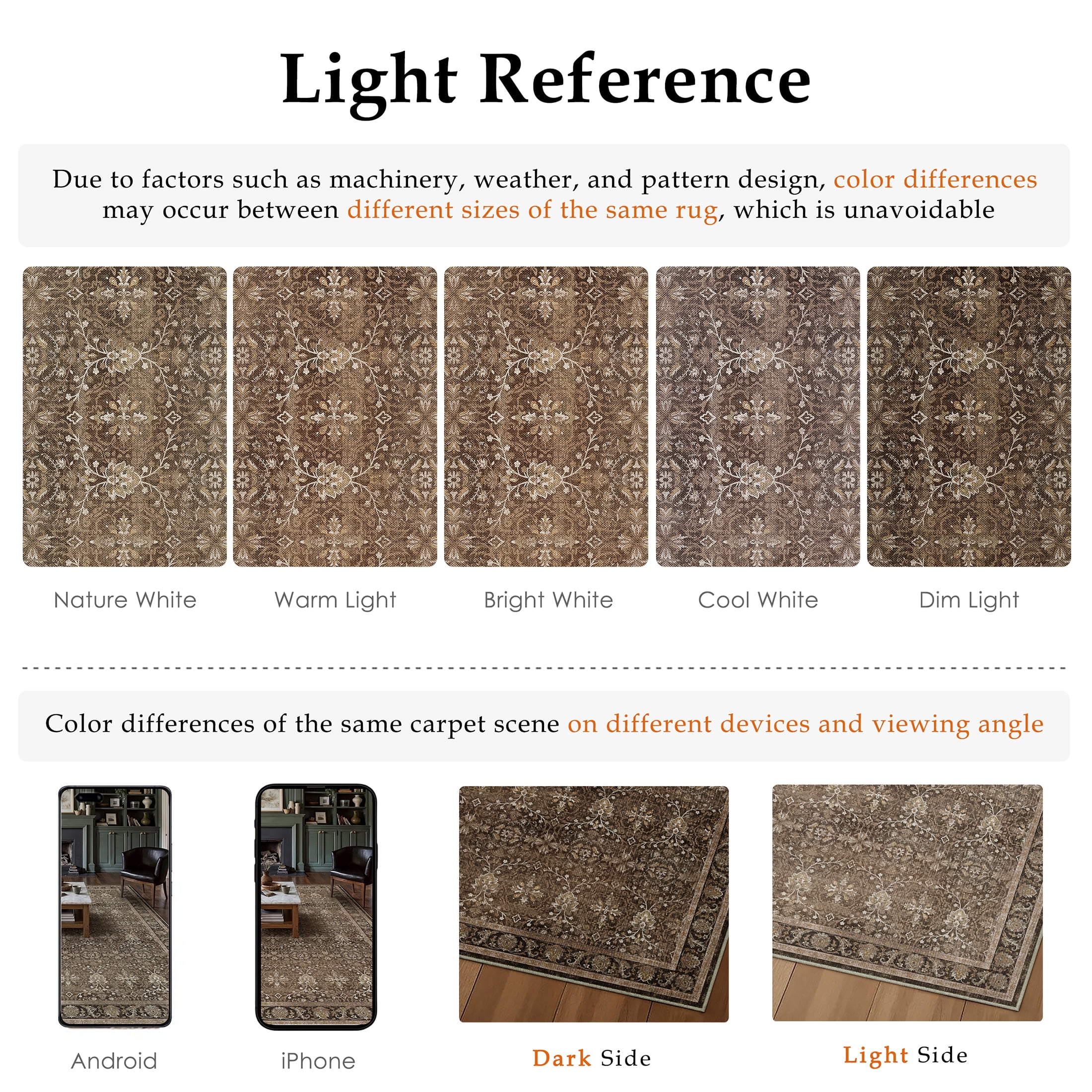BERTHMEER 8'x10' Area Rugs for Living Room Bedroom Kitchen Rugs Non Slip Washable Vintage Traditional Dorm Office Dining Room Farmhouse Oriental Distressed Rugs,Brown