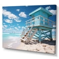 thumbnail image 2 of Designart "Turquoise Miami Lifeguard II" Nautical & Beach Canvas Wall Art, 2 of 5