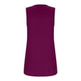 thumbnail image 5 of Women's Sexy Pleated Square Neck Sleeveless Vest Top, Fashion Solid Color Summer Casual Blouse for Daily Outfits and Streetwear,Dark Purple L, 5 of 5