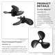 thumbnail image 4 of Uxcell 2Set Hélice de Barco RC, Hélices de 3 Hojas, Diámetro de Agujero de 4 mm, Diámetro Exterior de 36 mm, Negro, 4 of 7