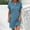 A020-Blue, variant on QUINDOS Summer Dresses for Women 2025 Sundress Casual Short Sleeve V-neck Sun Dresses Cotton Linen Solid Color Button Short Mini Dresses for Women
