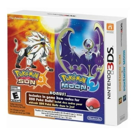 POKEMON SUN + POKEMON MOON Combo Dual Pack Bonus Codes (Nintendo 3DS