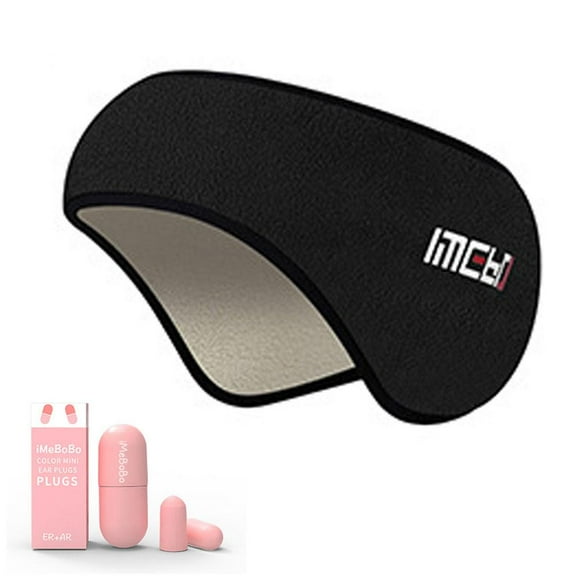 YaoHuan Blackout Sleep Mask with Ear Muffs for Relaxing Sleep, Comfort Design with Noise Reduction