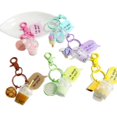 thumbnail image 4 of Bonita mochila con forma de oso flotante para llaves de coche, colgante para niñas, mujeres, bolso de mano de acrílico, billetera, llavero líquido, 4 of 5