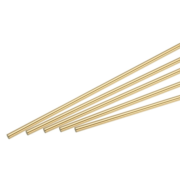 2mm Diameter 100mm Length Brass Solid Round Rod for DIY Craft 10Pcs