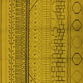 thumbnail image 1 of Ahgly Company Indoor Square Solid Yellow Modern Area Rugs, 8' Square, 1 of 4