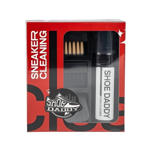 Shoe Daddy Premium Sneaker Cleaner Kit - Foam Shoe Cleaner With Soft And Stiff Brushes & Microfiber Towel