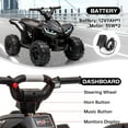 thumbnail image 3 of Yesfashion 12V Kids Ride on Car Electric ATV, 4-Wheeler Ride on Toys off Road 4WD Car Toy LED Lights, Remote Control Handle, 3 of 7