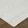 thumbnail image 3 of Feizy Redford Transitional Solid, Ivory/Gray, 9' x 12' Area Rug Sheen Handmade Casual Geometric Floor Rug for Living room Bedroom, 3 of 8
