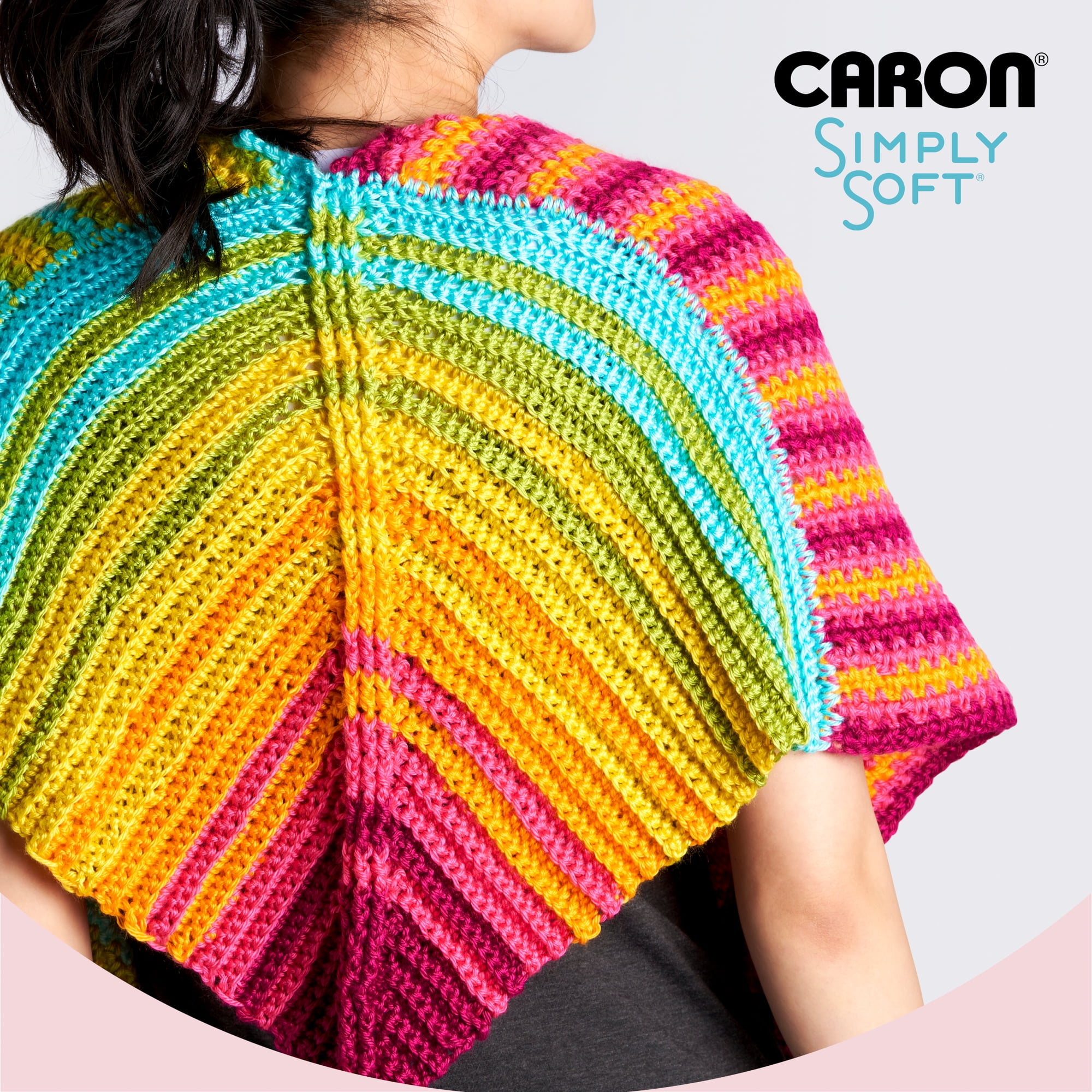 Caron Simply Soft Solids Yarn 6oz Gauge 4 Medium 100% acrylic - Neon Pink -  Machine Wash & Dry Neon Pink 6 oz.