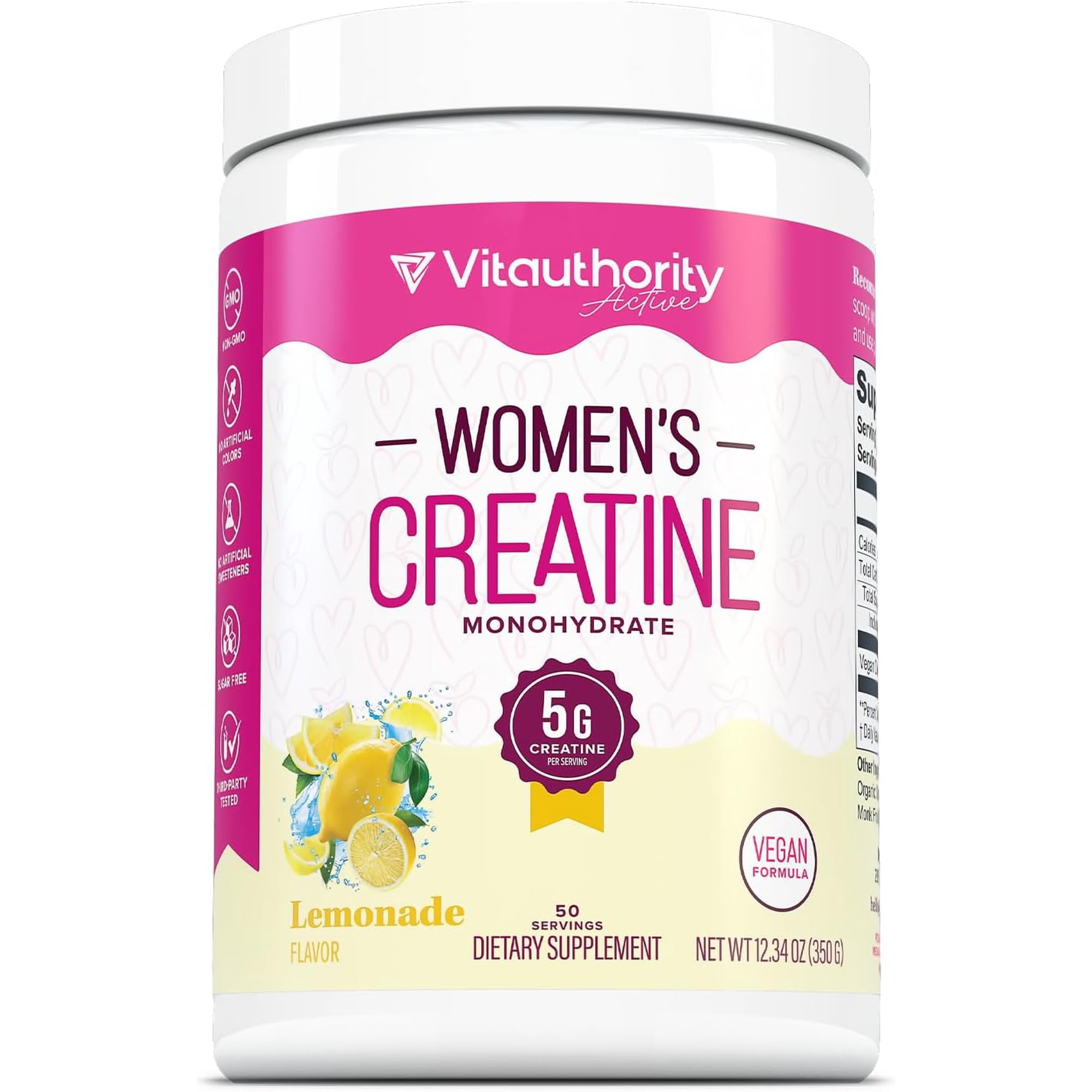 Micronized Creatine Monohydrate Powder – 5 g per Serving | Supports Strength & Muscle Recovery | No Sugar or Fillers | Lemonade Flavor | 50 Servings
