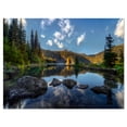 thumbnail image 2 of Mountain Lake Surrounded by Trees - Landscape Canvas Art Print, 2 of 3