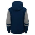 thumbnail image 3 of Youth Navy Dallas Cowboys Colorblock Full-Zip Hoodie, 3 of 3