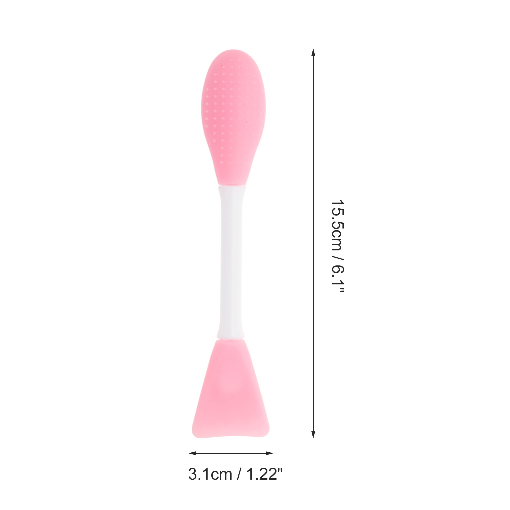 Unique Bargains Smooth Double-headed Facial Mask Brush 2 Pcs Light Pink