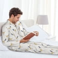 thumbnail image 6 of Lsque Funny Chicken Pattern Long Sleeve Pajama Set for Men - Soft 2-Piece Sleepwear and Loungewear Set with Pockets, Comfy Nightwear-XX-Large, 6 of 7