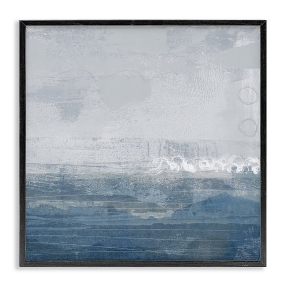 Stupell Industries Ocean Tide Abstract Black Framed Giclee Art, design by Dan Meneely