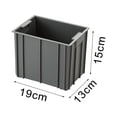 thumbnail image 7 of Industrial Storage Box Heavy Duty Storage Bin for Organizing Portable Car Trunk Organizer Storage Container for Closet Garage Gray 19x13x15cm, 7 of 7