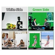 White & Green Backgrounds for Photography 5 x 7FT Polyester Chromakey Cloth