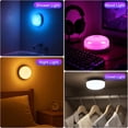 thumbnail image 4 of 2 Pack Shower Lights, Rechargeable Ambient Lights with Remote, Wireless Night Lights for Bathroom Bedroom Support 3 Color Temperature white Lights and 12 RGB Colored Lights, 4 of 8