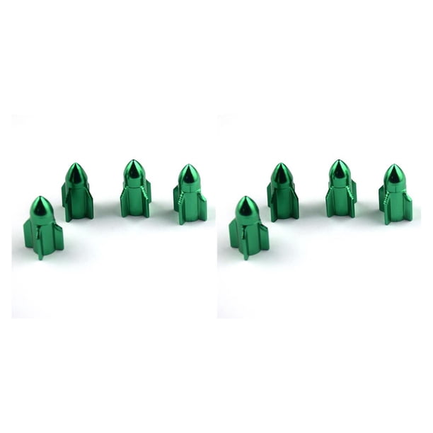 sweethay 4 Uds tapas de vástago de válvula de neumático que cubren accesorios componentes modificados vehículos reemplazar ajuste cubierta Verde 2Conjunto