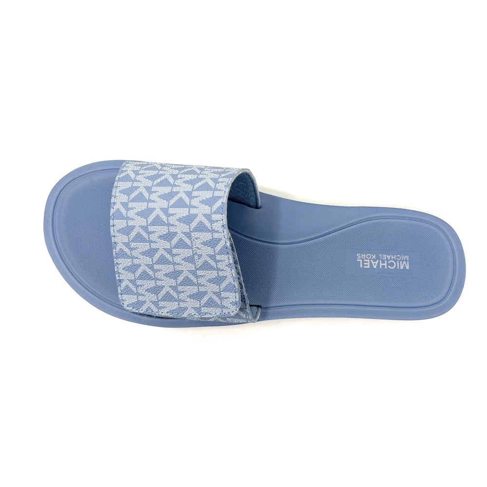 Michael Kors Women's Medium MK Signature Logo Print Slide