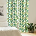 thumbnail image 3 of Ambesonne Leaf 4-Panel Curtains, Tropical Green Spring Leaves, 56"x95", Apple Green Khaki, 3 of 4
