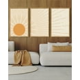 thumbnail image 4 of SHENIFY Boho Sun Wall Art 16x24in3pcs Natural Framed Minimalist Bohemain Wall Printing Sun Lines Warm Prints Decor, 4 of 5