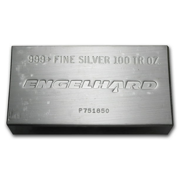 100 Oz Silver Bar Engelhard Struck W Original Plastic 100 Oz Silver Bar Engelhard Struck