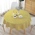 thumbnail image 2 of 150cm Cotton And Linen Round Tablecloth Round Yellow Table Cover Mat Decoration yu, 2 of 5