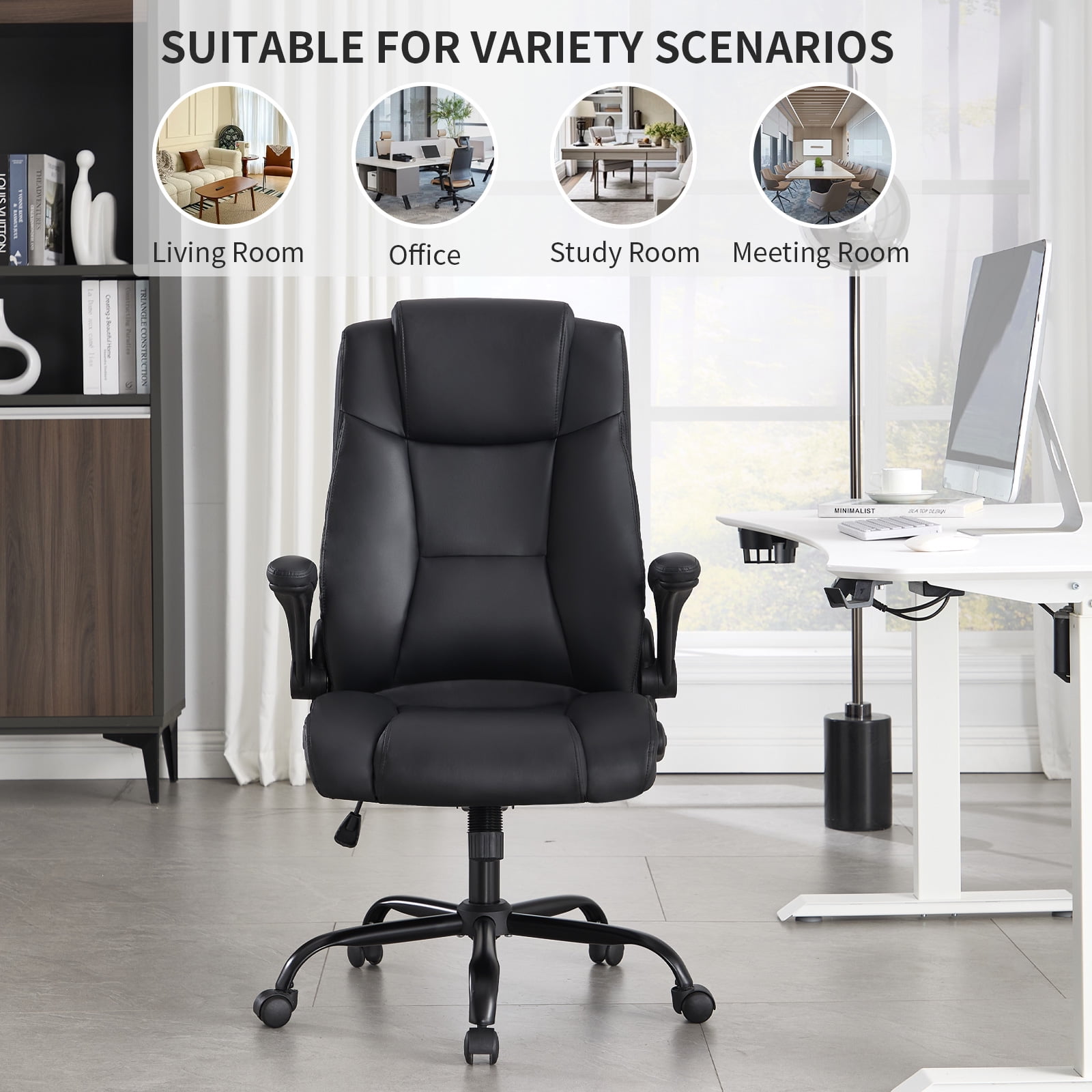 Bonzy Home Office Chair, Ergonomic High Back, Adjustable Seat