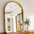 thumbnail image 2 of AnyRose 20"x30" Arched Bathroom Mirror Modern Vanity Mirror with Deep Frame – Wall-Mounted Mirror for Bathroom Bedroom,Gold, 2 of 5