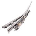 thumbnail image 4 of 1PC Hair Clip Vintage Rhinestone Inlaid Design Barrettes Alloy Large Duckbill Clip (Champagne), 4 of 8