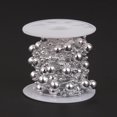 thumbnail image 5 of 10 m/rollo de cadena de cuentas redondas árbol de Navidad hogar jardín decoración DIY (plata) JShteea Libre de BPA, 5 of 5