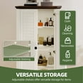 thumbnail image 2 of Uforic 45.5"H Wood Garage Cabinet with Doors & Adjustable Shelves for Living Room Bathroom, White, 2 of 8