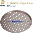 Large Round Carbon Steel Perforated Pizza Pan with Holes Nonstick